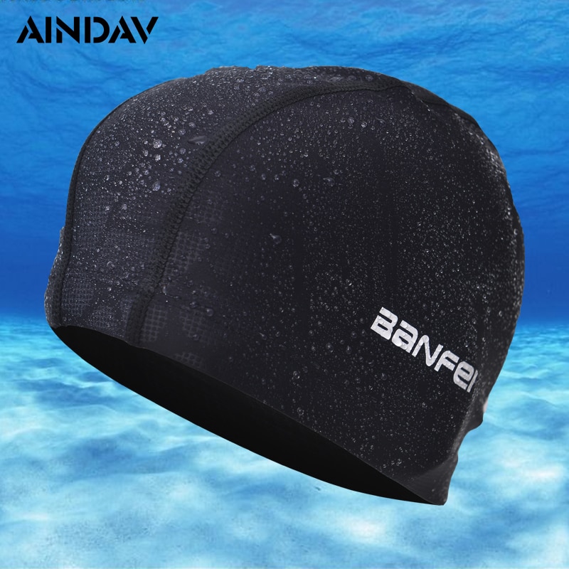 유연한 수영 모자 방수 다이빙 모자 성인 수영 모자 모자 블랙 블루 수영장 모자 Badmuts